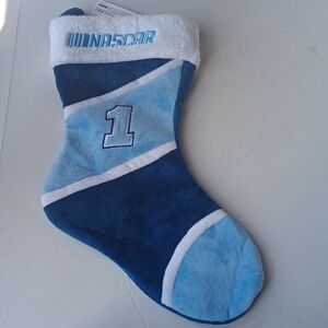 NASCAR BLUE/ WHITE MEN'S SOCK WITH NUMBER DESIGN